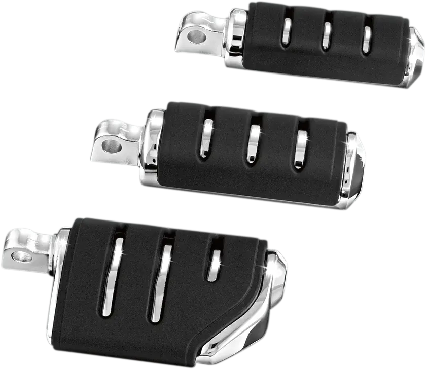 Kuryakyn Trident Iso Pegs - Chrome & Black