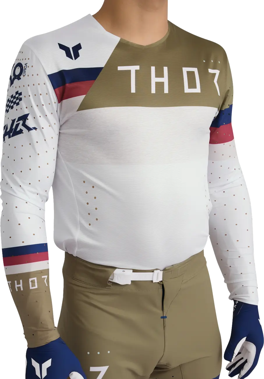 Thor Sportmode League Jersey - White/Tan/Maroon/Navy