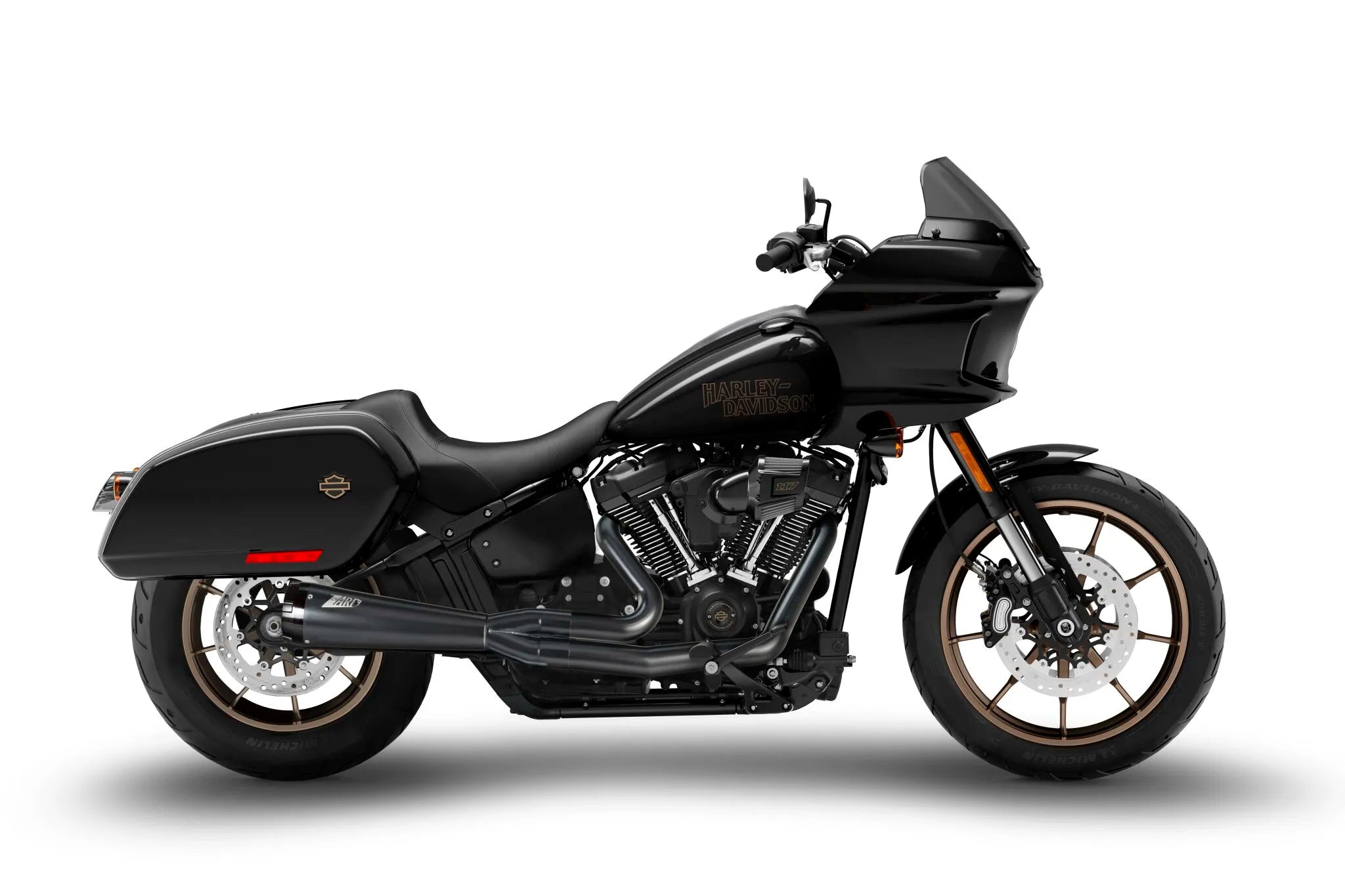 Zard 2:1 Full Exhaust System For H-d Softails (Black)