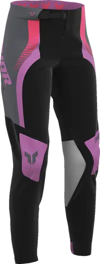 Thor Women's Sportmode Velocity Pants - Sort/Mørkegrå/Pink/Lilla