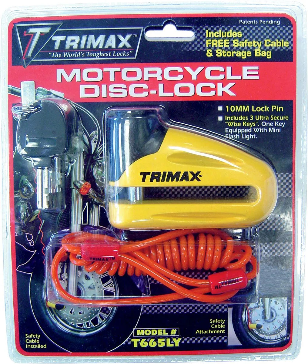 Trimax Rotor/disc Lock For Motorcycle Security