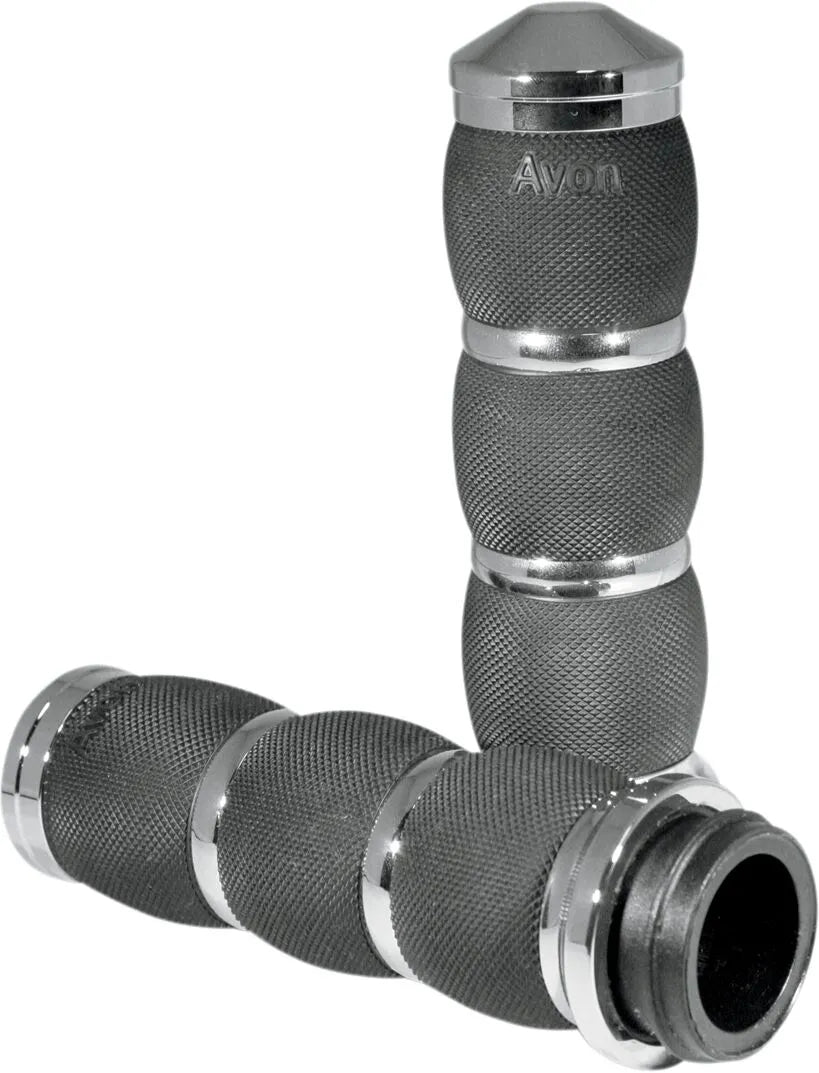Avon Grips 3-ring Air Cushioned Grips - Black/chrome