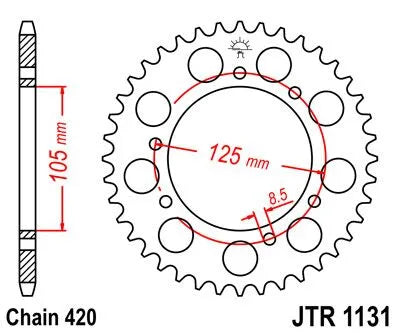 Jt Sprockets Steel Rear Sprocket - 60 Tooth