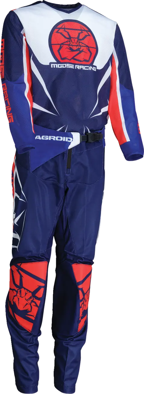 Moose Offroad Youth Agroid Mesh Pants - Blue, Red, White