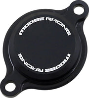 Moose Offroad Machined Oil Filter Cover - Black Anodized