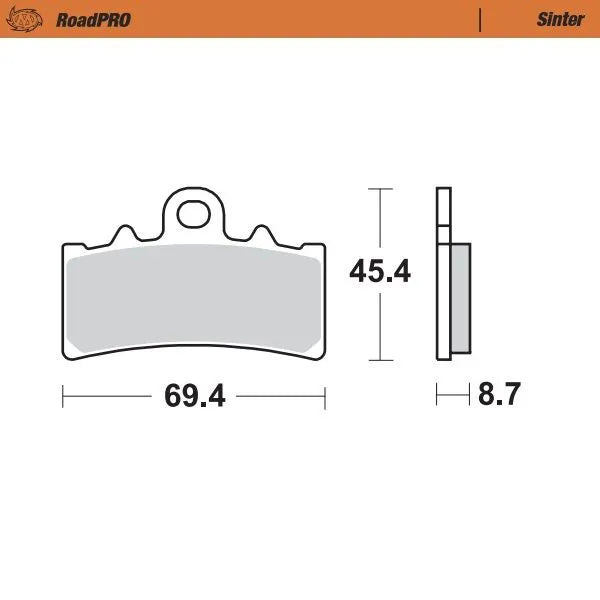 Moto-master Roadpro Sinter Brake Pad - High Performance