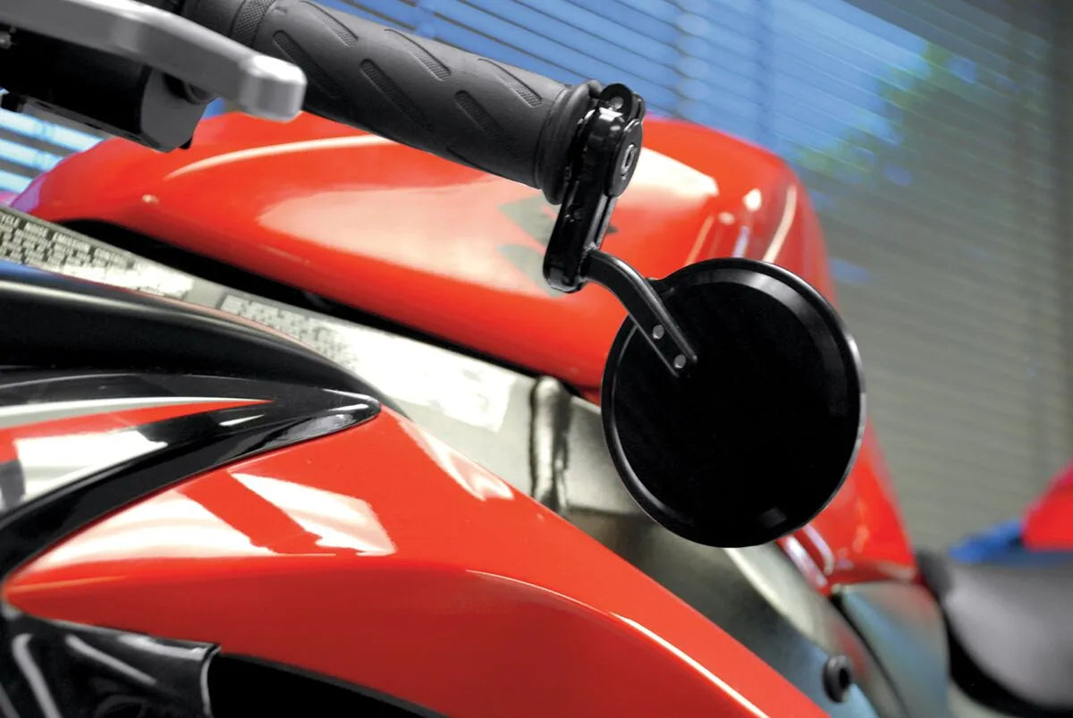 Psr Folding Bar End Mirror 7/8-inch Black