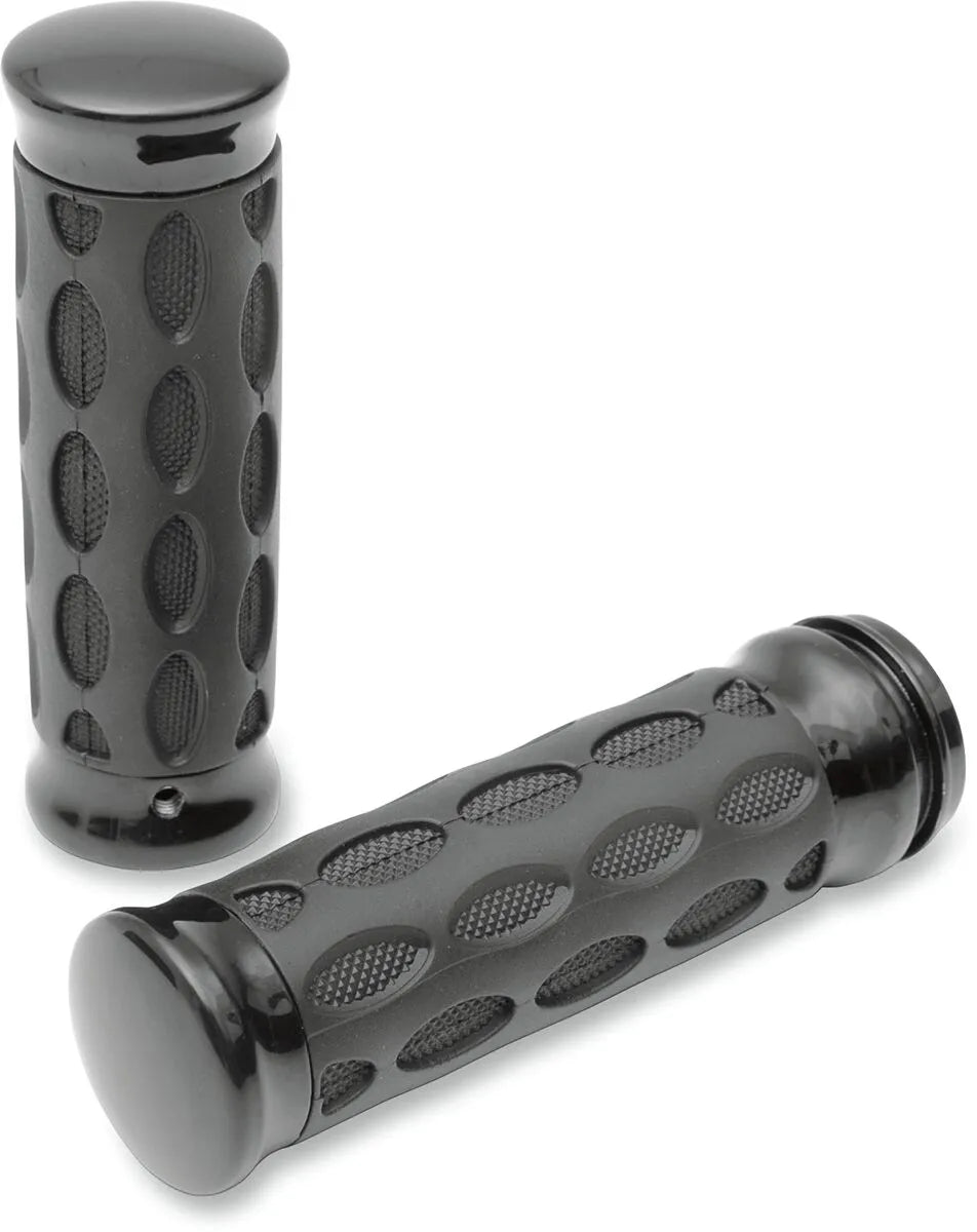 Drag Specialties Custom Rubber Grips - Black