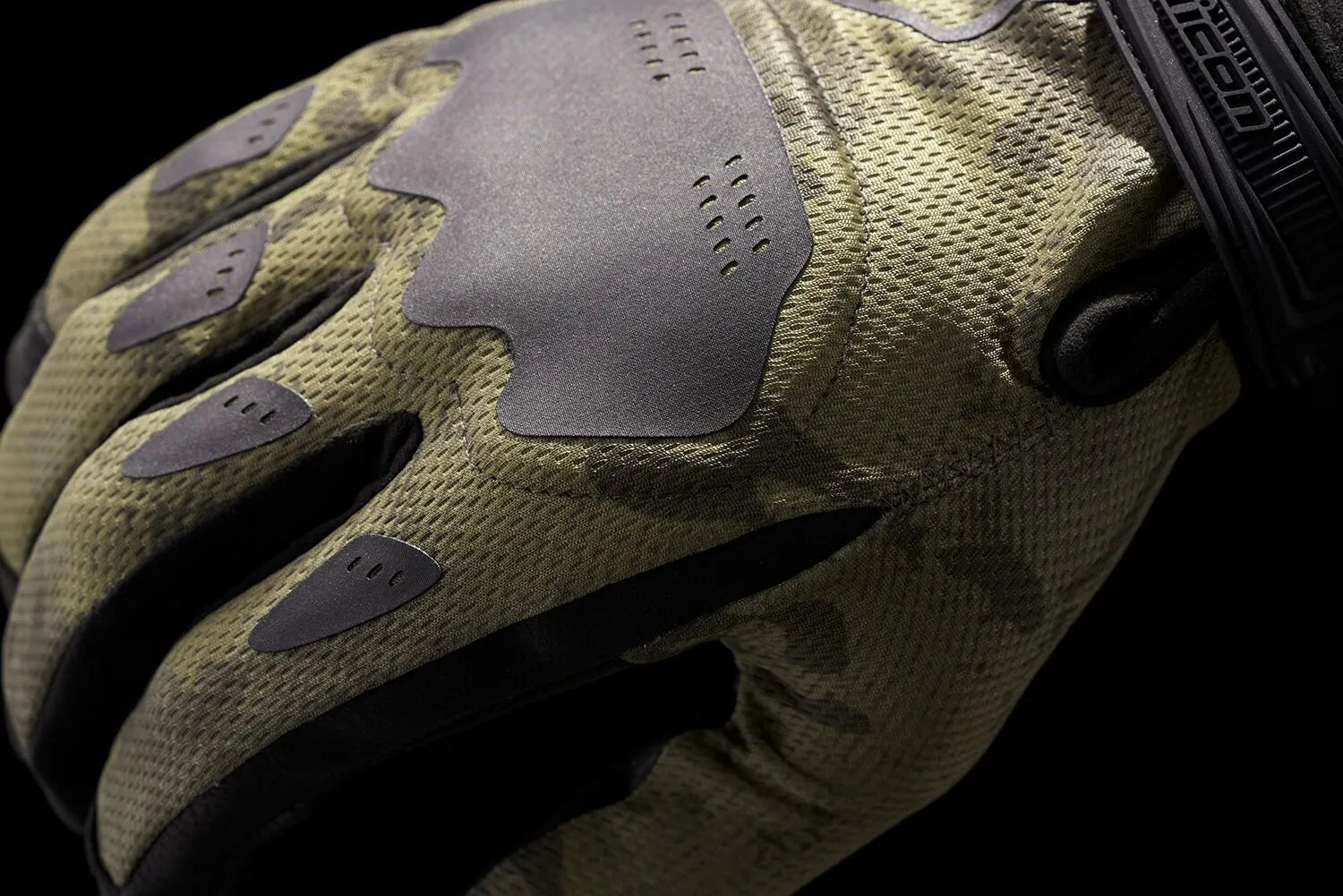 Icon Hooligan Ce Gloves For Sport Riding - Black/Camo Tan