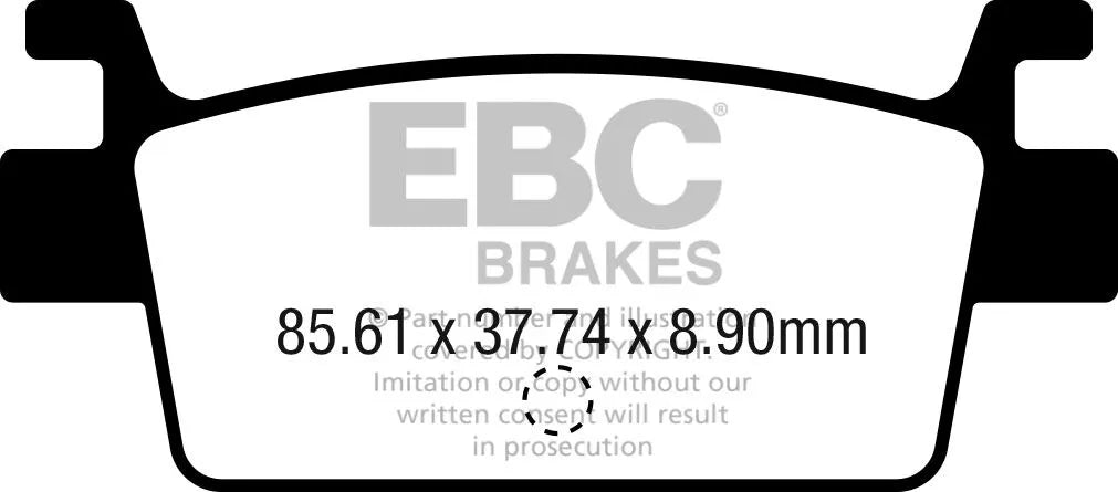 Ebc Sfac Carbon Series Scooter Brake Pads