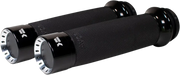 Khrome Werks Turbine Grips - Black Aluminum/rubber