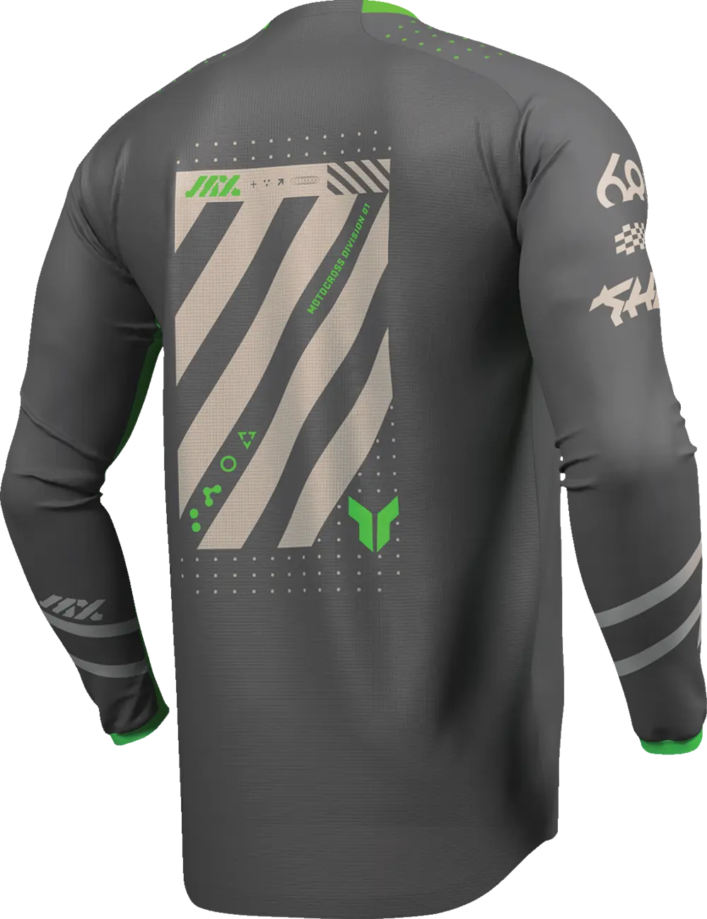 Thor Launchmode Futura Jersey - Light Gray/Charcoal Gray/Fluorescent Green