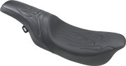 Drag Specialties Predator Seat - Black Flame Stitch