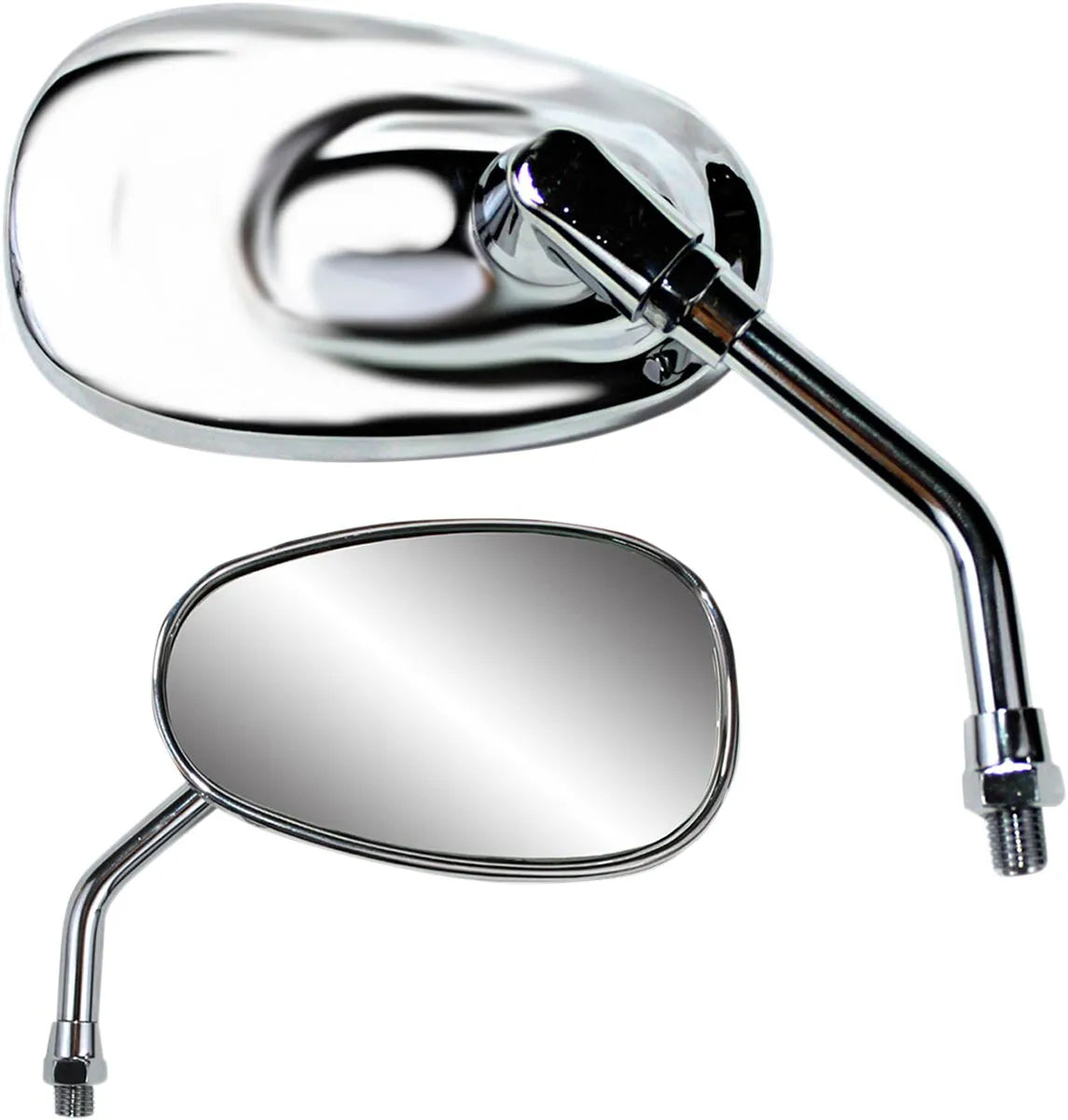 Parts Unlimited Classic Chrome Motorcycle Mirror