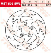 Trw Round Fixed Brake Rotor For Motorcycles