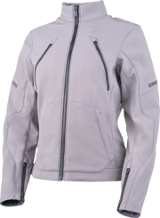 Icon Merc3™ tekstil motorcykeljakke til kvinder – grå