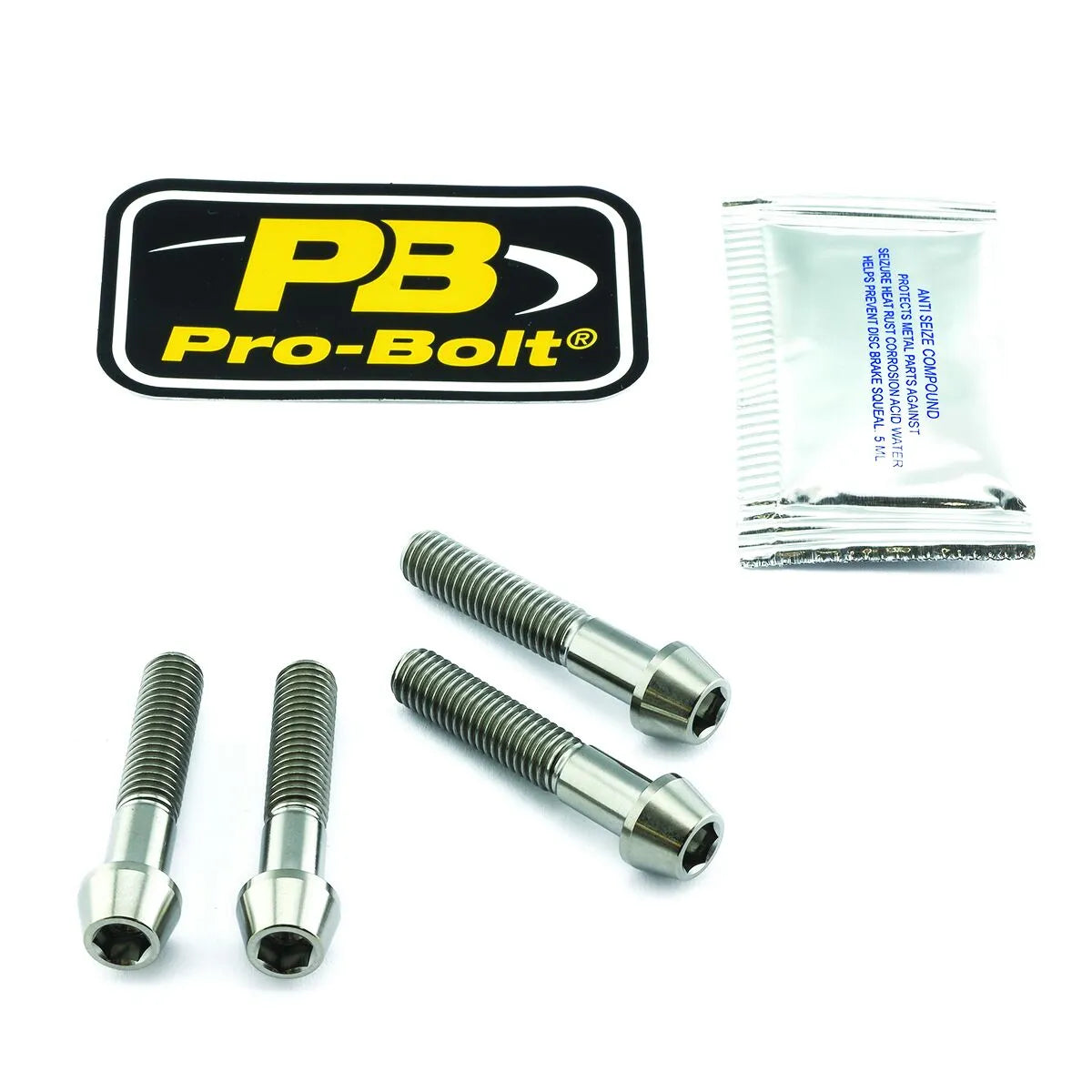 Pro Bolt Titanium Front Axle Pinch Bolt Kit