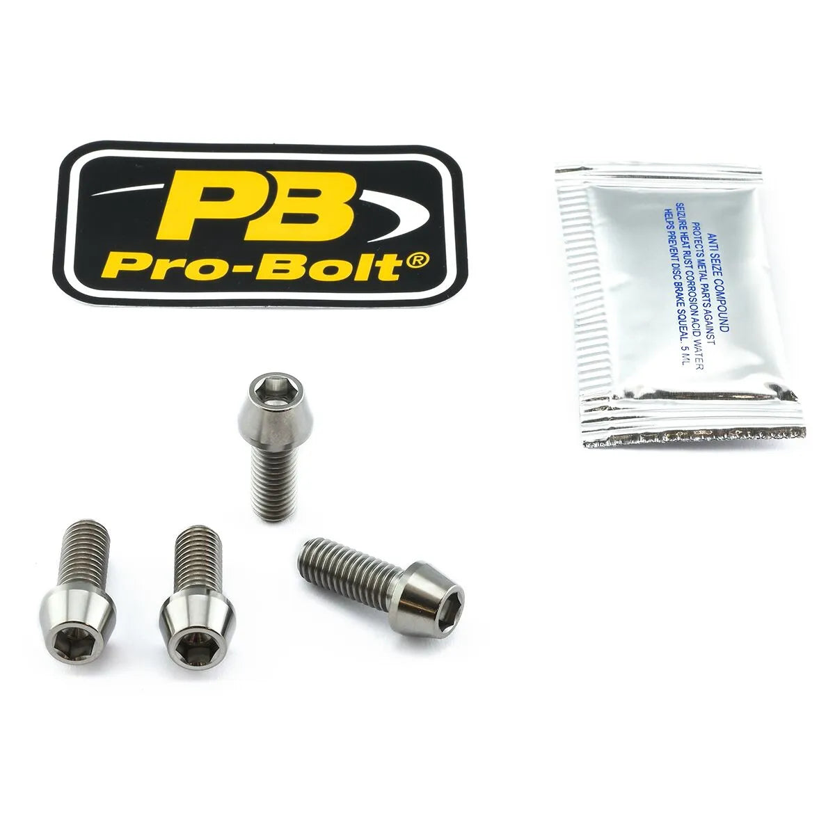 Pro Bolt Front Axle Pinch Bolt Kit Titanium