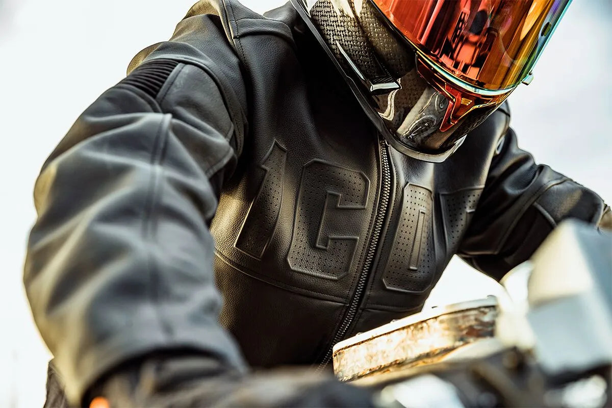 Icon Motorhead3™ Leather Motorcycle Jacket - Black