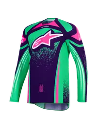 Alpinestars Techstar Nomur Jersey - Green/Pink/Purple
