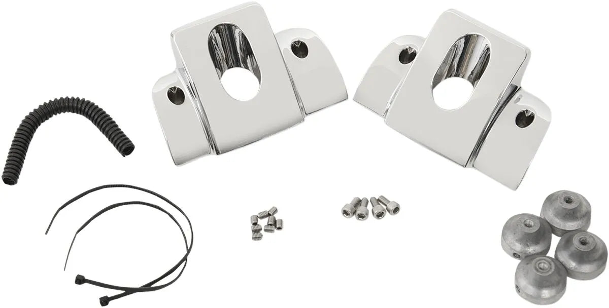Drag Specialties Spark Plug Head Bolt Cover Kit Chrome
