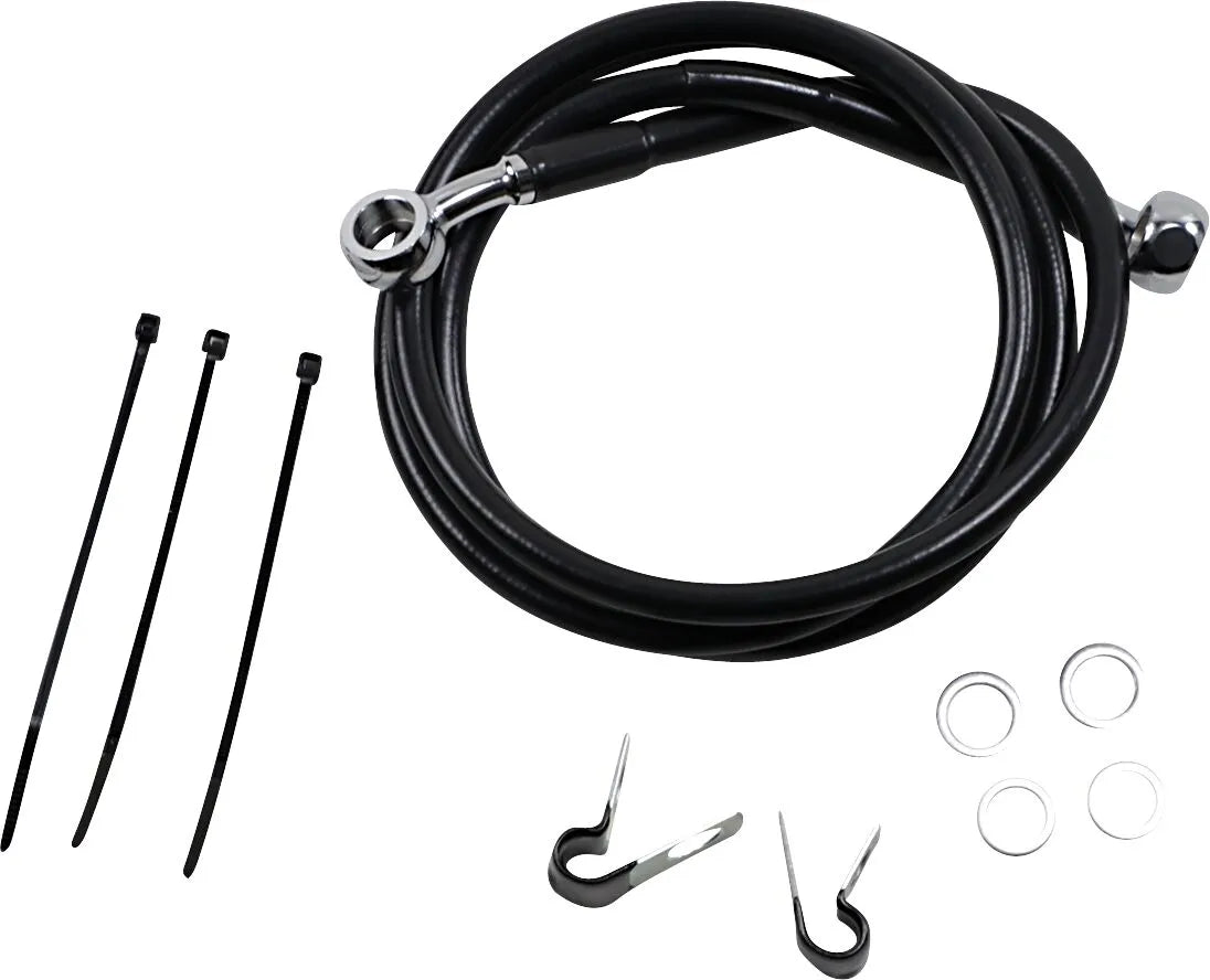Drag Specialties Extended Brake Line Kit 47.25" Black Vinyl