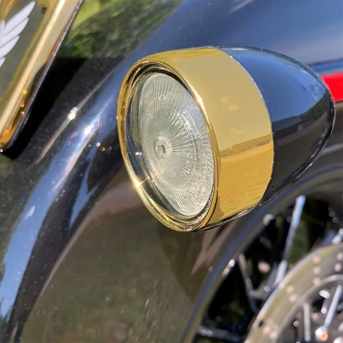 Custom Dynamics Probeam Turn Signal Bezel - Gold/smoke