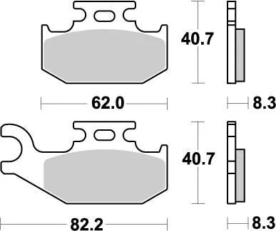 Moto-master Nitro Atv Brake Pads Sintered Metal