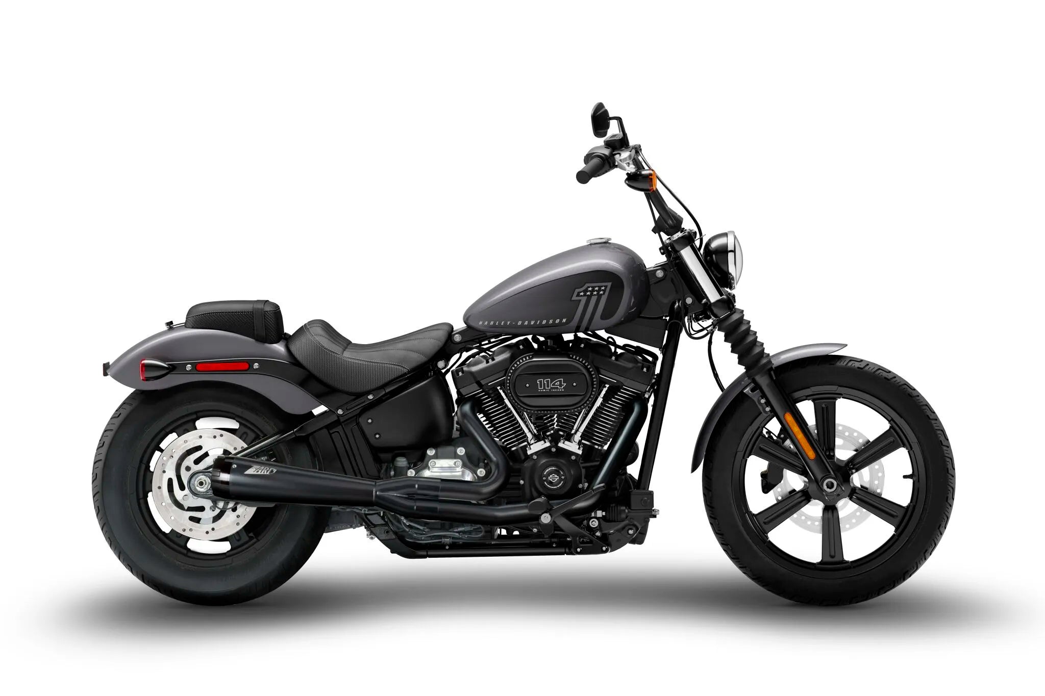 Zard 2:1 Full Exhaust System For H-d Softails (Black)