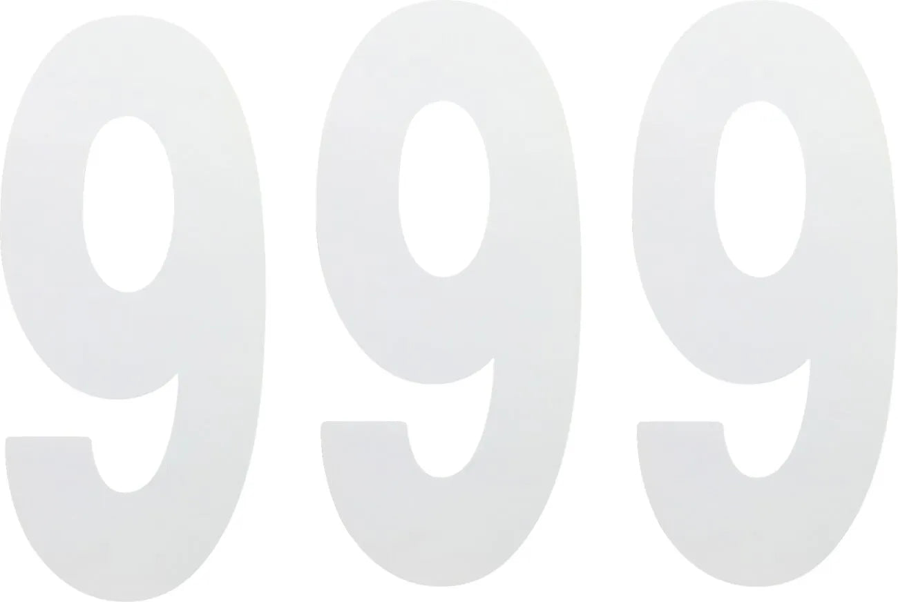 Factory Effex Standard Numbers - 8" White Number 9