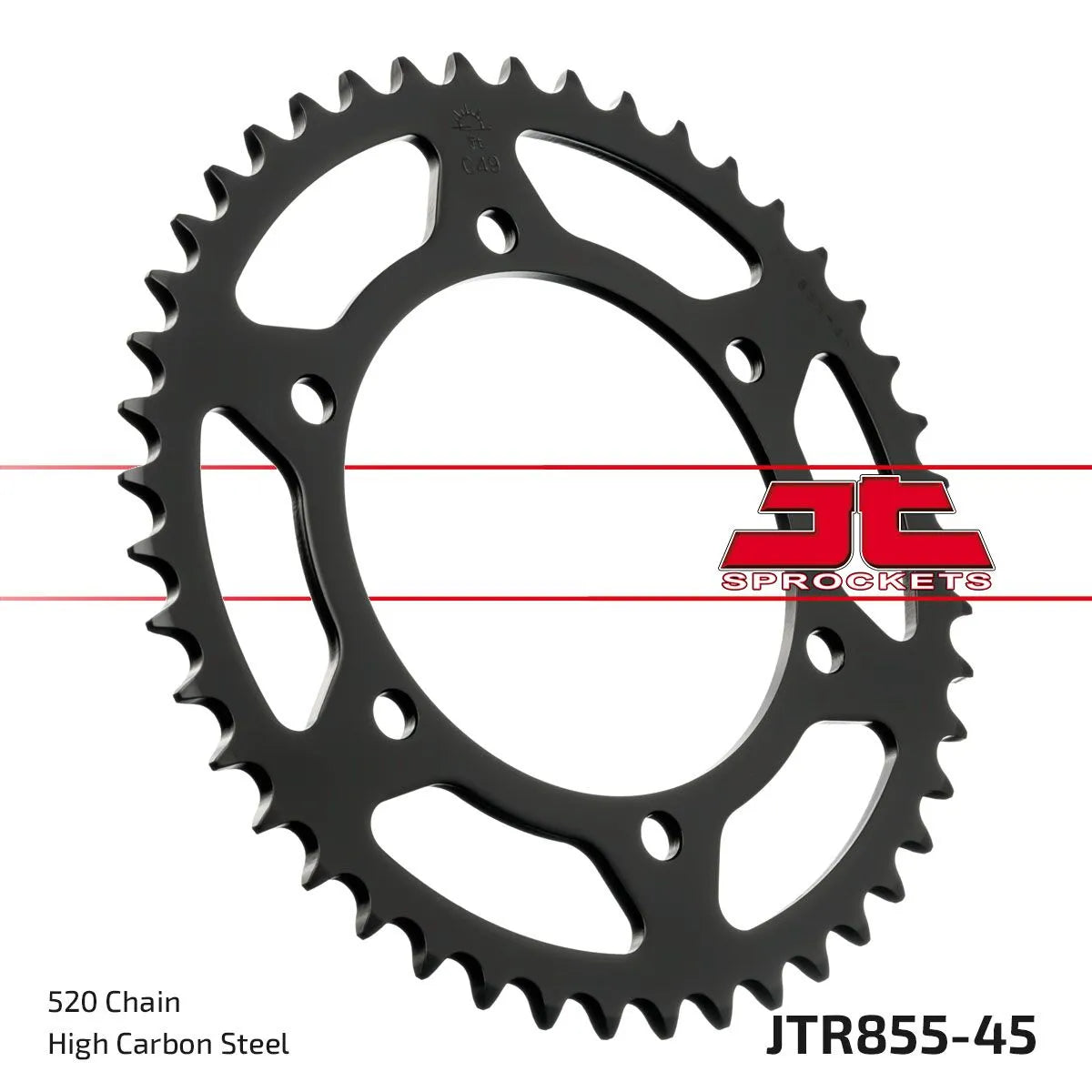 Jt Sprockets Rear Sprocket - 520, 45t, Black Zinc