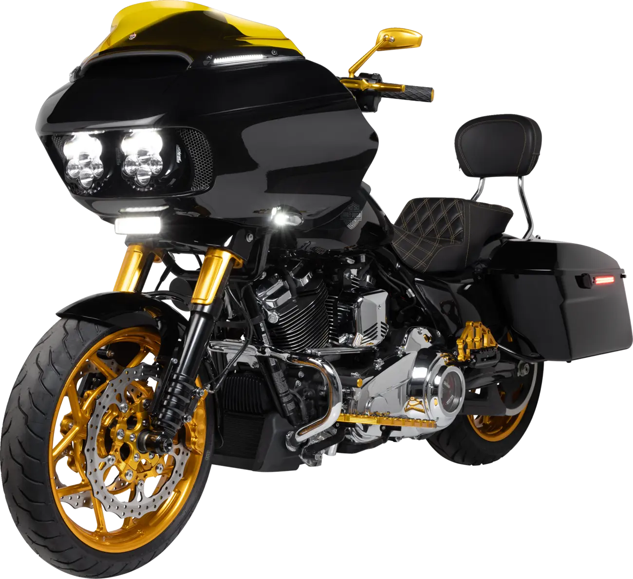 Arlen Ness Method Bagger Fork Guards - Gold