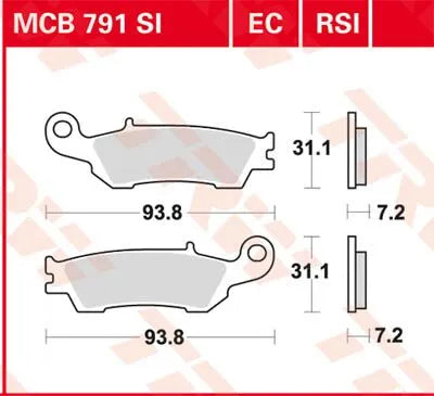 Trw Ec Series Ceramic Brake Pads