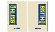 Blackbird Racing Fork Stickers - Blue/yellow Vinyl Pair