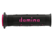 Domino A250 Grips - Thermoplastic Rubber, Black/fuchsia