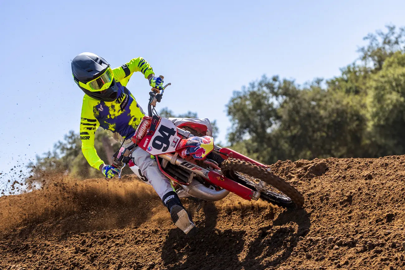 Thor Launchmode Bleach Motocross Jersey - Black/Gray/Purple/Acid