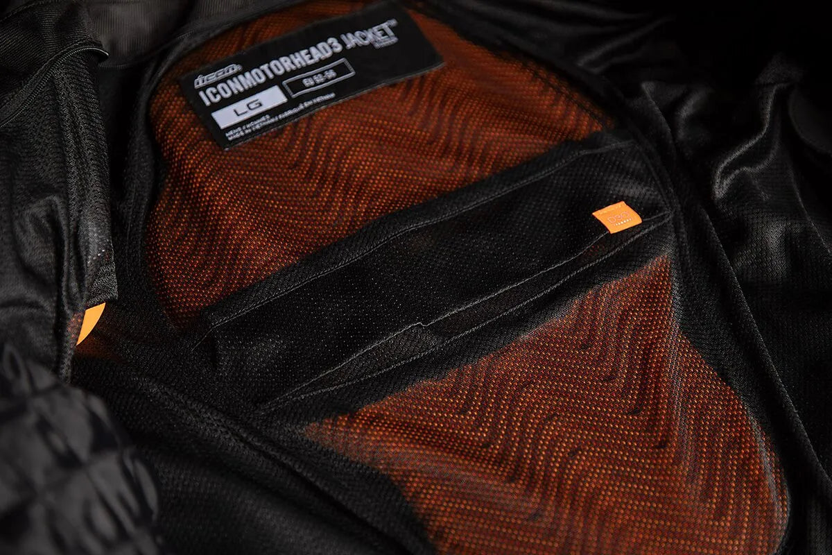 Icon Motorhead3™ Leather Motorcycle Jacket - Black