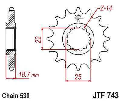 Jt Sprockets Front Sprocket - 530 Chain, 15 Tooth
