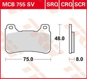 Trw Sv Series Sintered Brake Pads For Front Brake