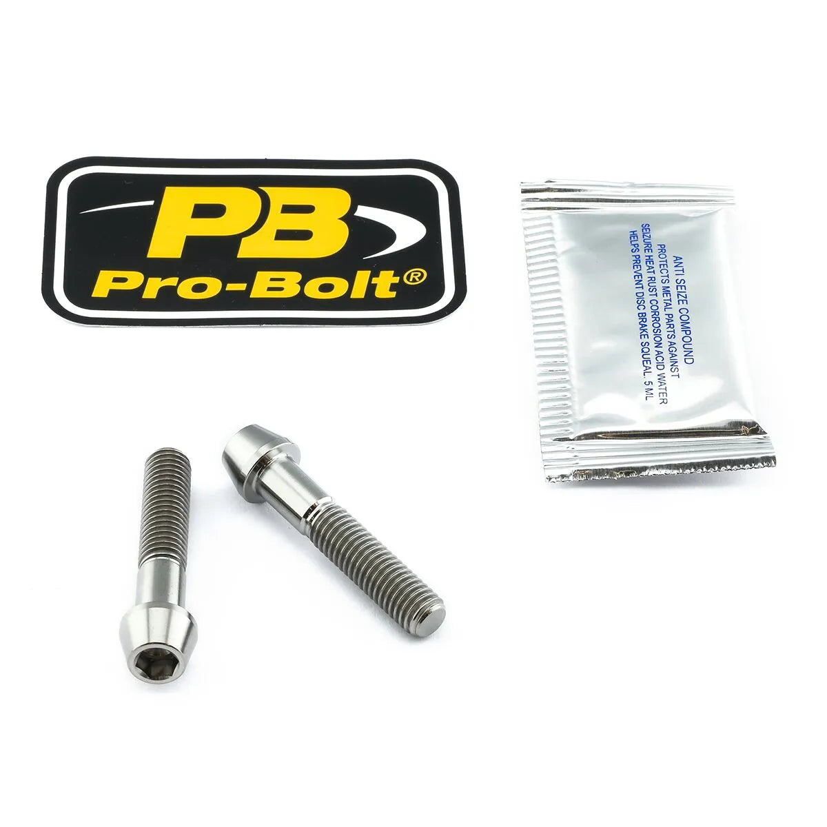 Pro Bolt Front Axle Pinch Bolt Kit - Titanium