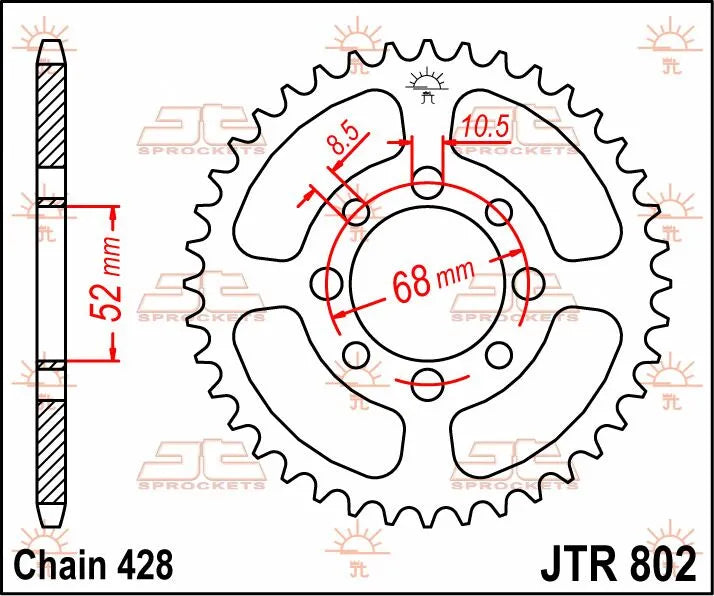 Jt Sprockets Steel Rear Sprocket 48t