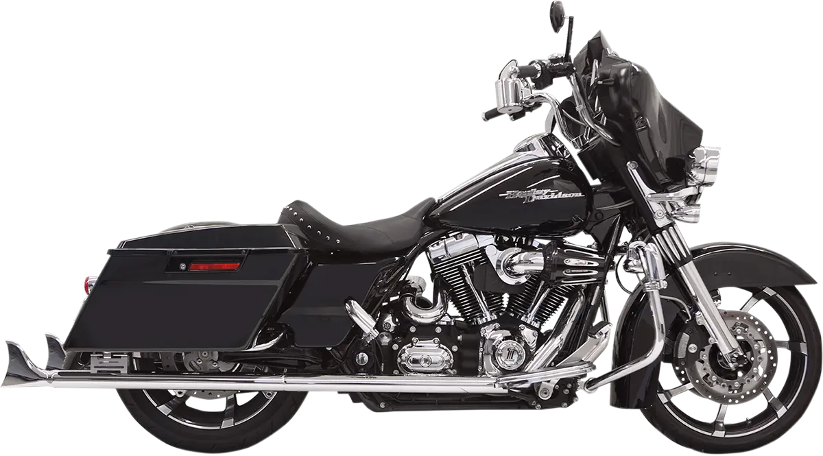 Bassani Xhaust Fishtail Slip-on Mufflers - Chrome