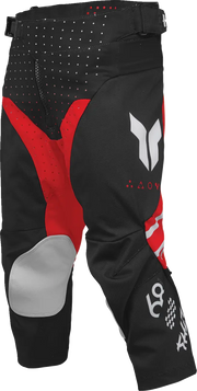 Thor Youth Launchmode Futura Racewear Pants - Black/Light Gray/Red/White