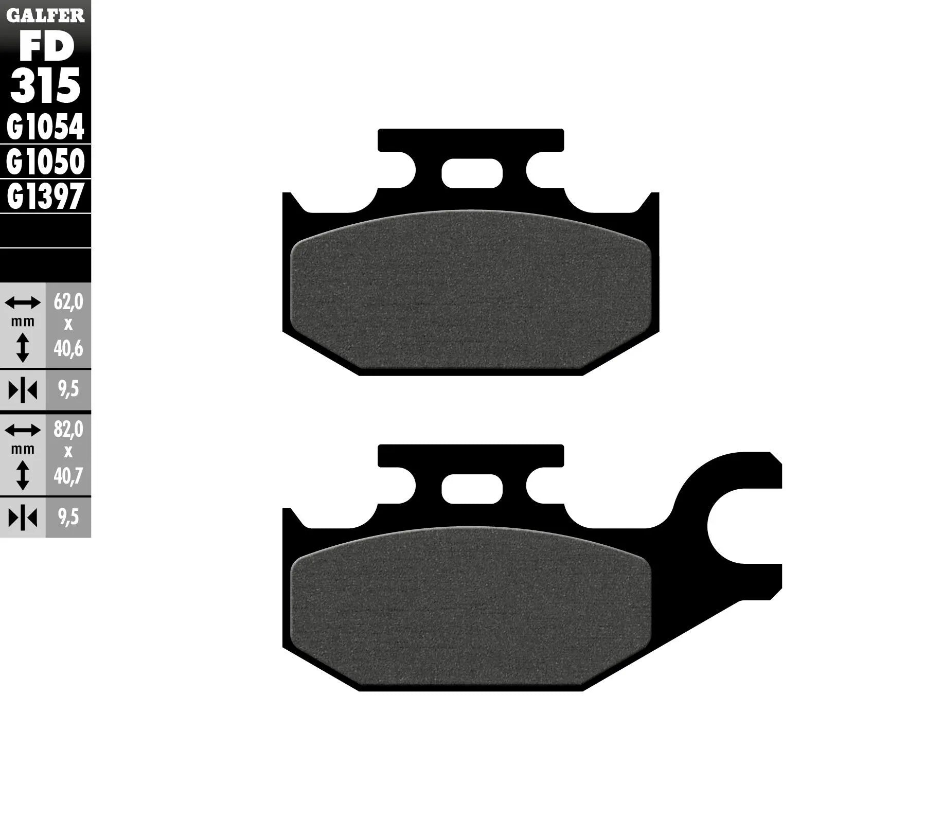 Galfer Semi-metallic Brake Pads For Oem Replacement