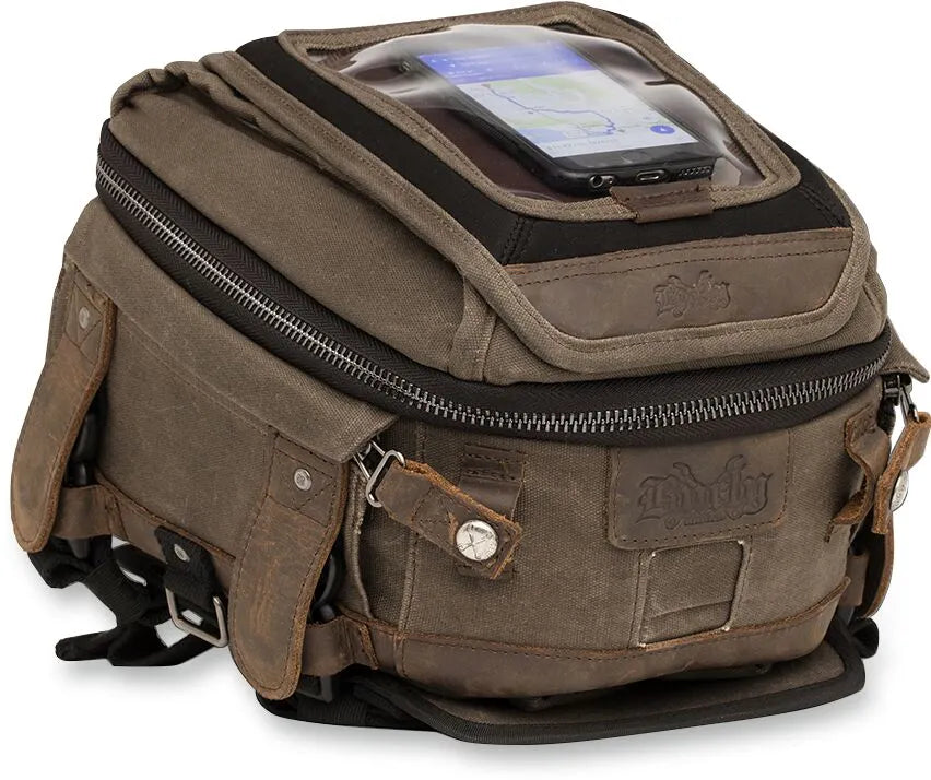 Burly Brand Voyager Tank Bag - Brown