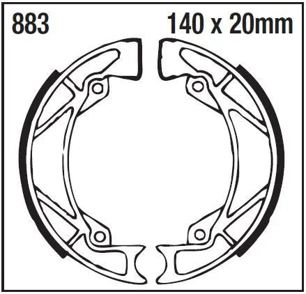 Ebc Standard Brake Shoes - Organic Base