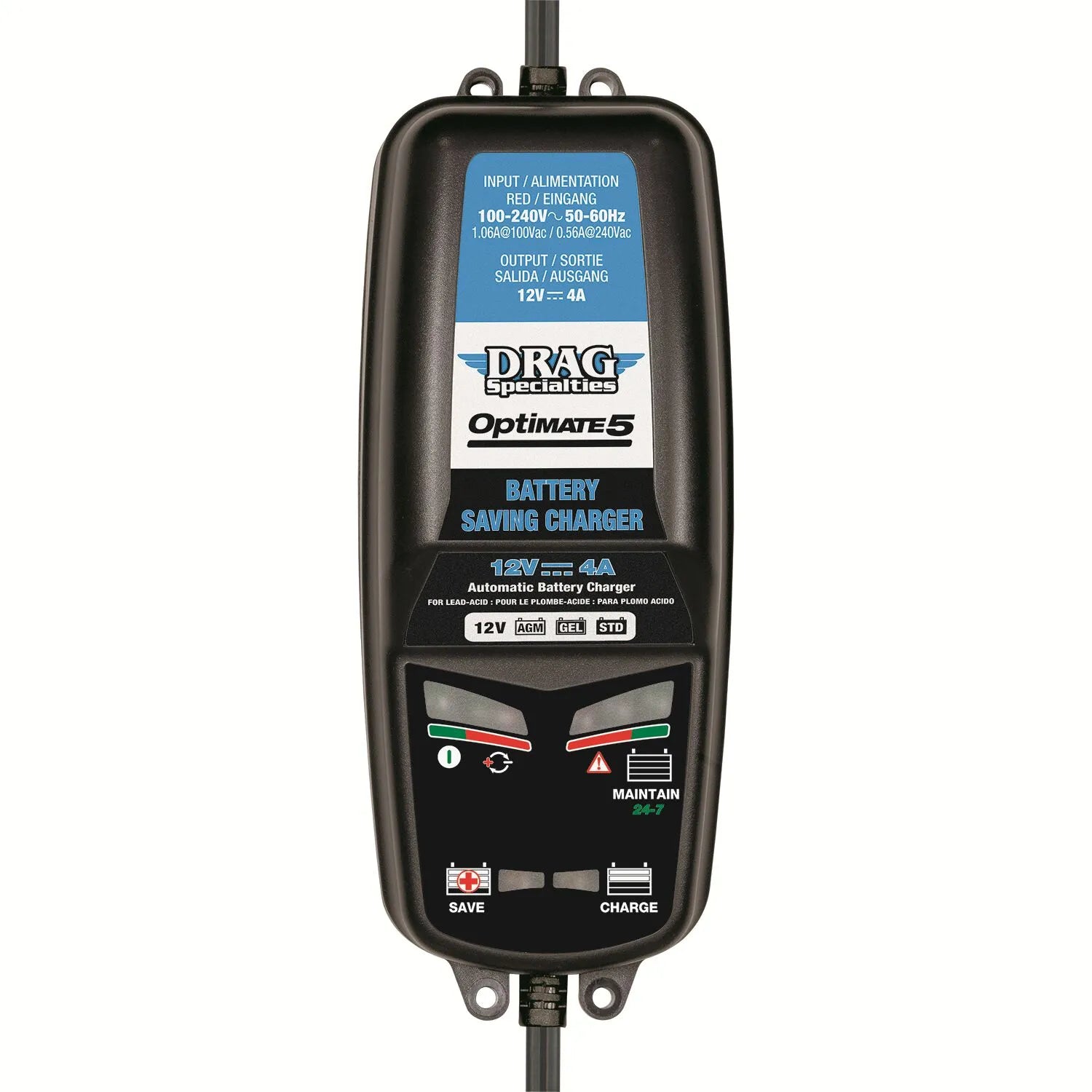 Drag Specialties Optimate 5: 12v 4a Battery Charger