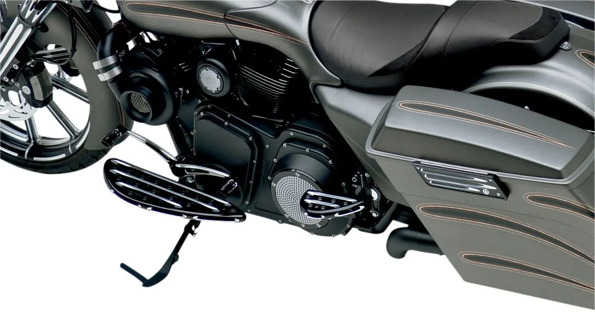 Arlen Ness Deep Cut Floorboards - Black Anodized