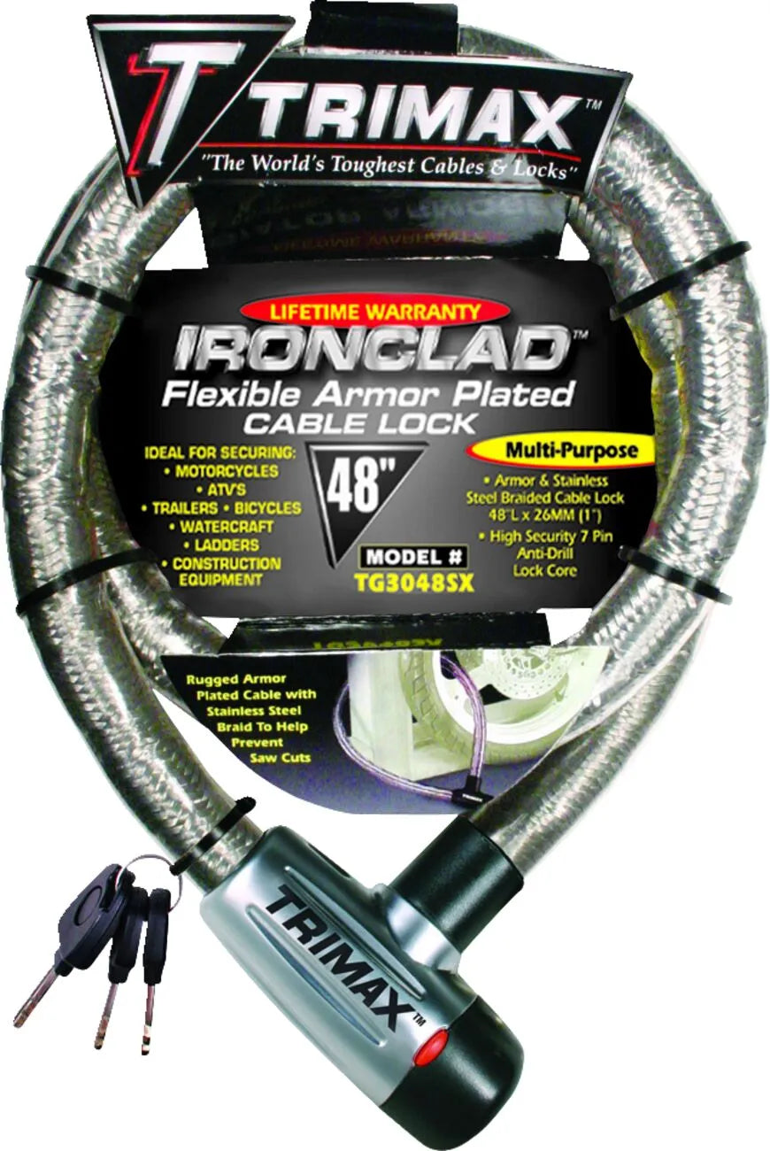Trimax Gladiator Series Armored Cable Lock 48"