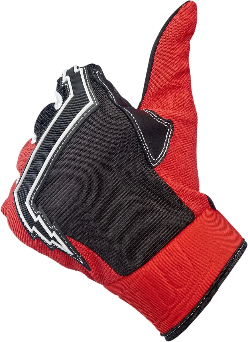 Biltwell Baja Gloves Motocross Inspired - Black/Red